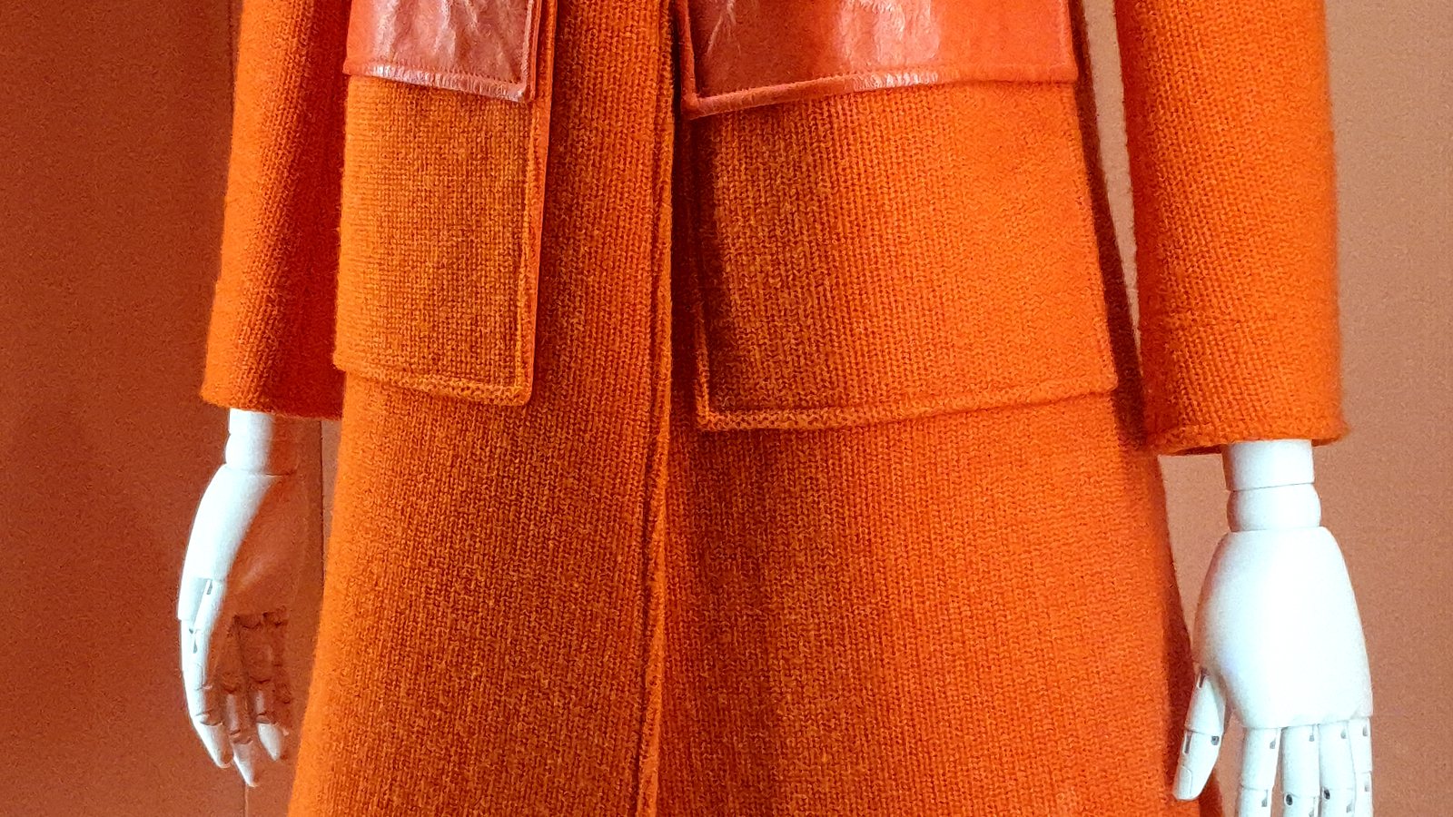 Wool coat on a rail
