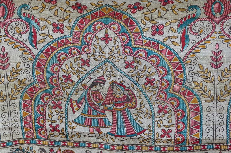 Silk scarf folded