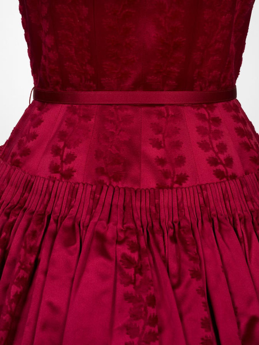 Pleated Midi Skirt in Forest / Black / Sand