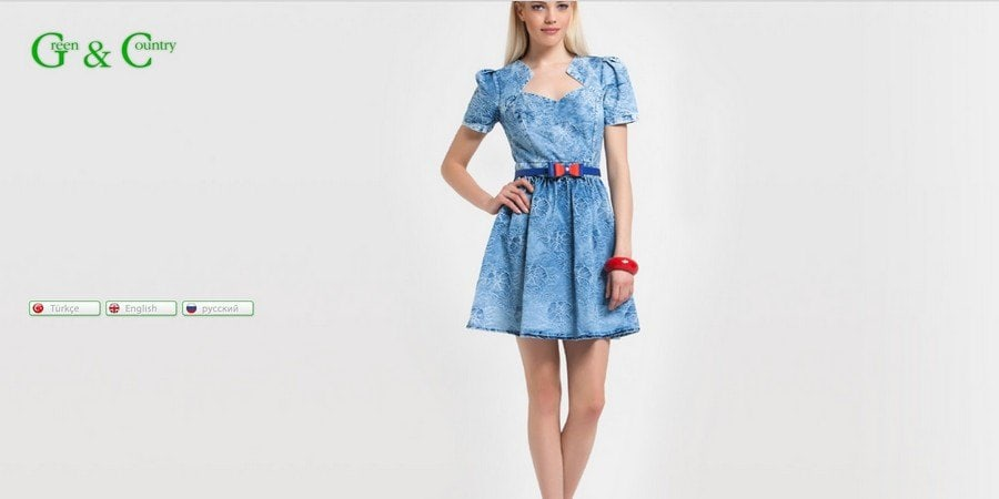 Green country dress top